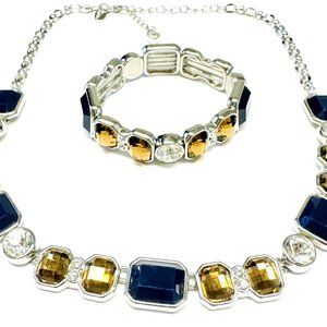 Lia Sophia Drama Club Necklace with Matching Stretch Bracelet
